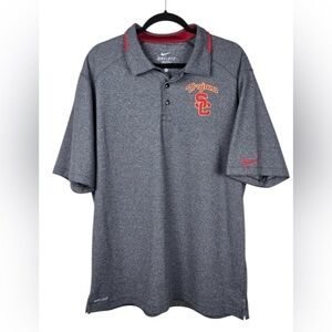 Nike Dri-Fit USC Trojans Gray Polo Shirt with Classic Fit 💕